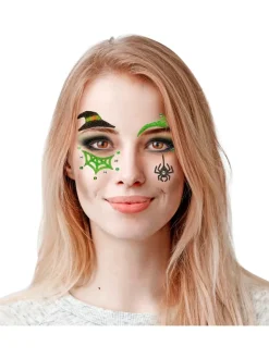 WIDMANN Adhésifs à Paillettes Visage - SorciÚre Halloween