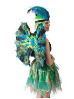Ailes En Plumes De Paon Pour Femme