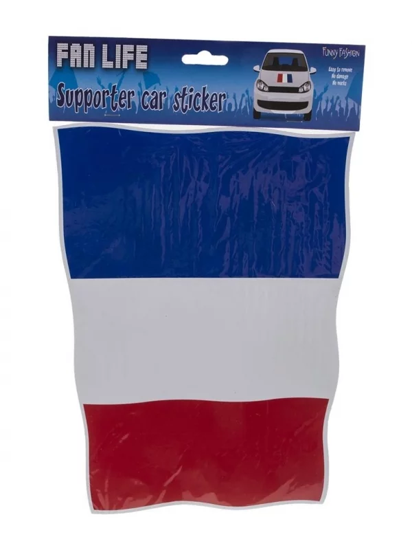 ESPA - Funny Fashion Autocollant De Voiture, Bleu, Blanc, Rouge (22x33cm - France)