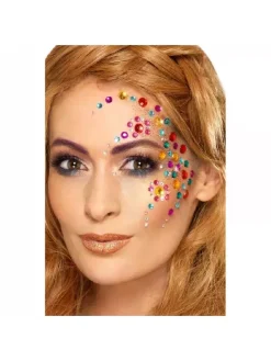 Smiffys Autocollants Bijoux Arc-en-ciel Pour Visage