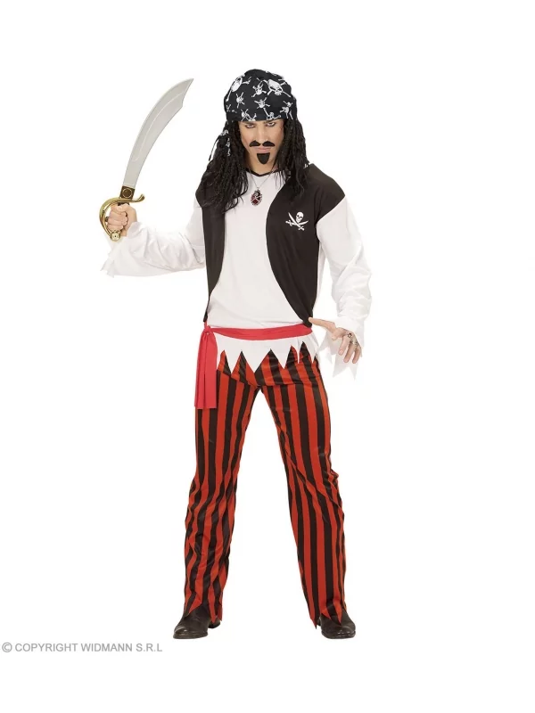 WIDMANN Bandana Pirate Noir Et Blanc, TĂȘte De Mort â Image 2