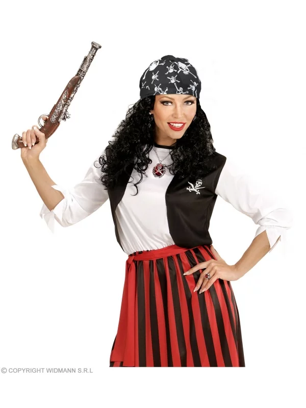 WIDMANN Bandana Pirate Noir Et Blanc, TĂȘte De Mort â Image 4