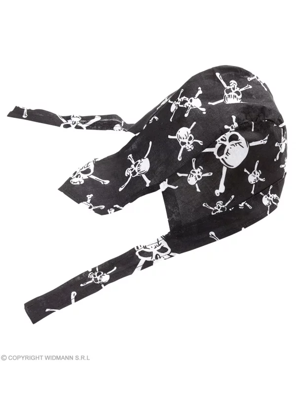 WIDMANN Bandana Pirate Noir Et Blanc, TĂȘte De Mort