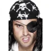 Smiffys Cache-oeil Pirate Satin Noir