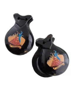 Castagnettes Espagnoles En Bois Rouge Ou Noir