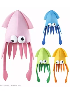 WIDMANN Chapeau Calamar Géant 4 Couleurs Assorties