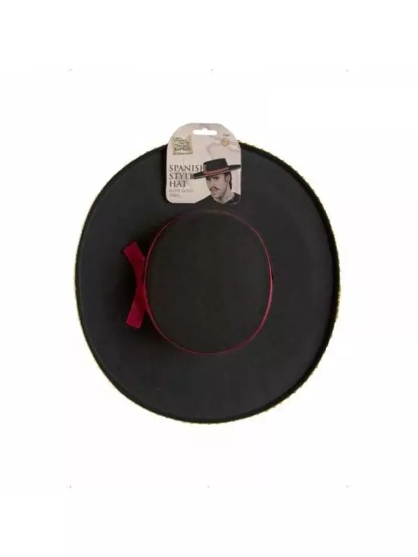 Smiffys Chapeau Espagnol Adulte Noir GalonnĂ© â Image 2