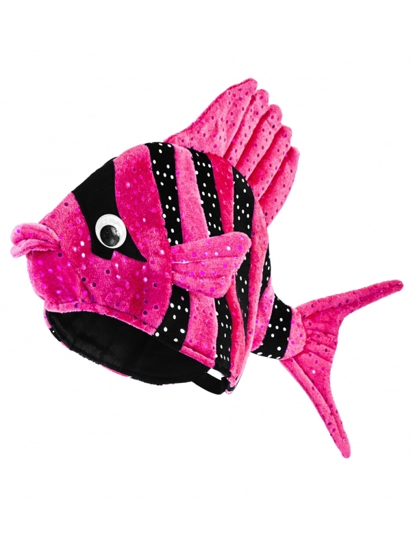 WIDMANN Chapeau Poisson Tropical Rose Et Noir - Adulte â Image 3