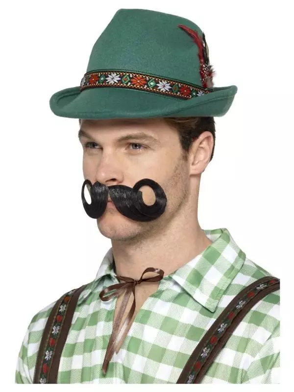 Smiffys Chapeau Trenker Alpin De Luxe, Vert, Avec Plumes