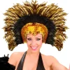 WIDMANN Coiffe Cabaret Sequins Et Plumes Doré