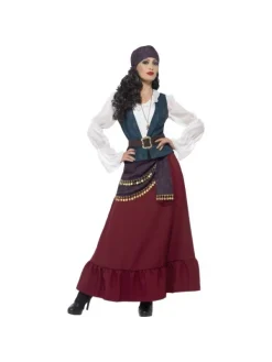 Smiffys Costume Belle FlibustiĂšre Luxe (robe, Ceinture, Bandana Et Collier)