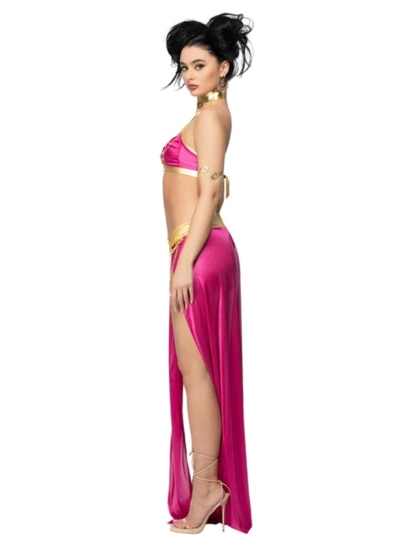 Smiffys Costume De Danseuse Orientale Sexy Rose Et Doré – Image 3