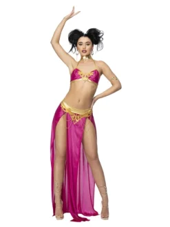 Smiffys Costume De Danseuse Orientale Sexy Rose Et Doré