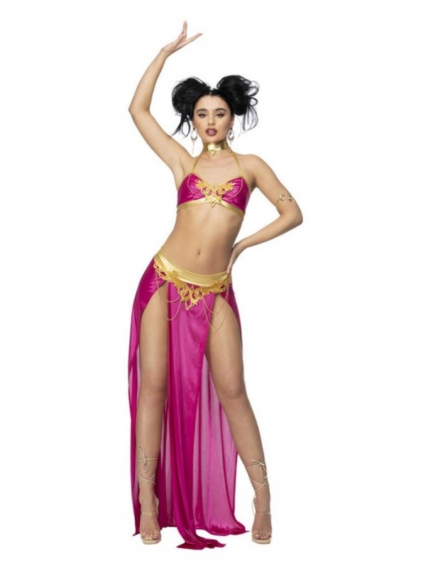 Smiffys Costume De Danseuse Orientale Sexy Rose Et Doré – Image 4