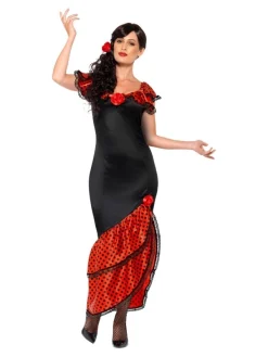 Smiffys Costume Senorita Flamenco (robe Et Fleur Rouge)