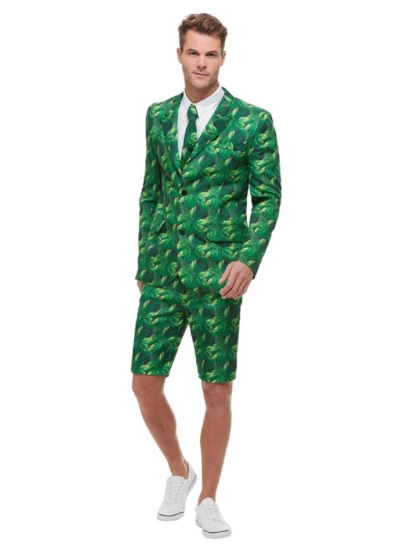Smiffys Costume Sexy Homme, Motif Palmier Tropical Vert