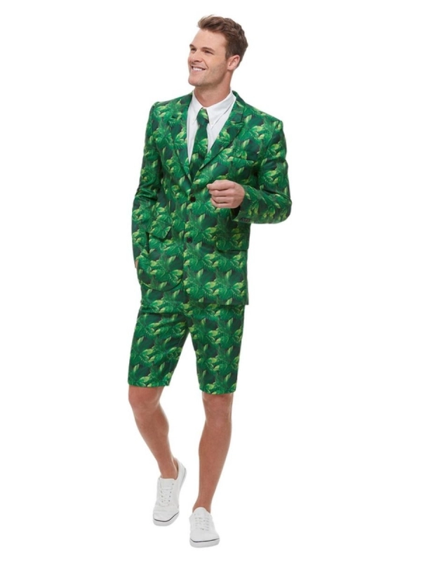 Smiffys Costume Sexy Homme, Motif Palmier Tropical Vert â Image 2