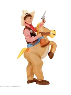 WIDMANN Déguisement à Dos De Cheval (gonflable Avec Ventilateur, Chapeau)