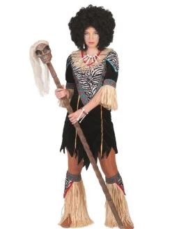 Déguisement Africaine Zoulou Femme Du S/M Au L/XL
