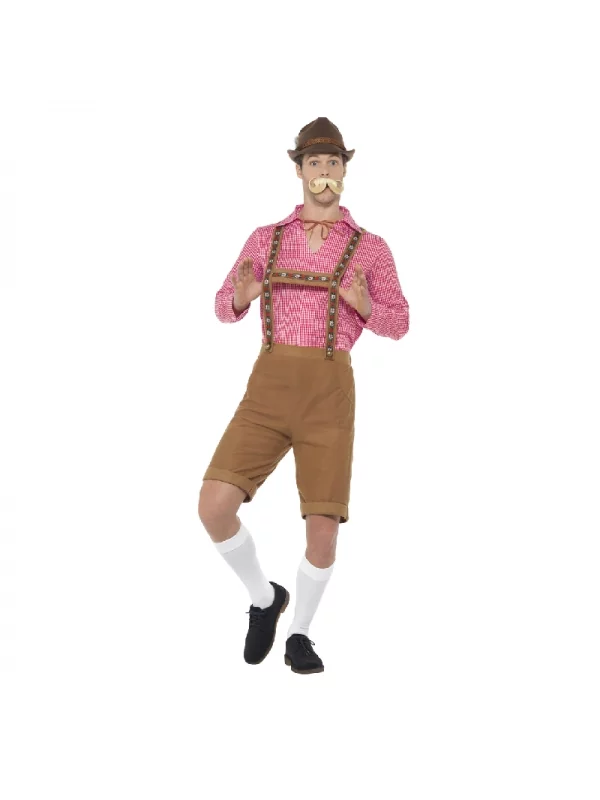 Smiffys DĂ©guisement Bavarois Homme (short Long Avec Bretelles, Chemise Rouge) â Image 2