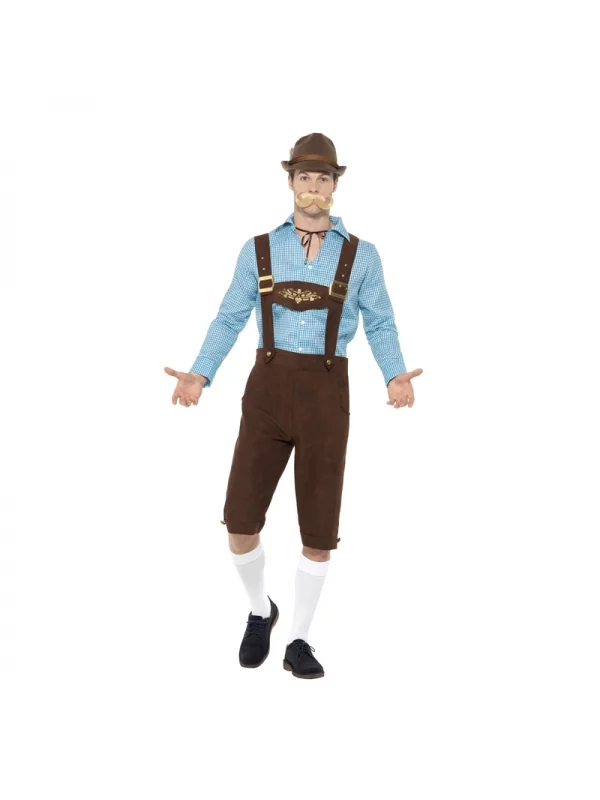 Smiffys DĂ©guisement Bavarois Oktoberfest Bleu Homme (short Long Avec Bretelles, Chemise) â Image 2