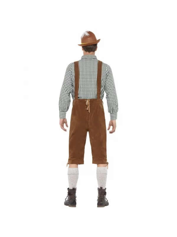 Smiffys Déguisement Bavarois Traditionnel Hanz Homme (short à Bretelles, Chapeau Avec Plume) – Image 3