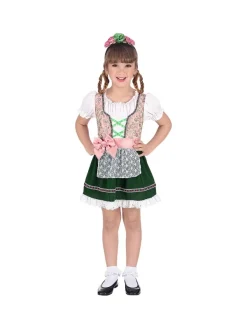WIDMANN Déguisement Bavaroise Fille, Vert Et Rose (robe, Bandeau à Fleurs)