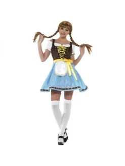 Smiffys Déguisement Bavaroise ((robe Courte, Tablier Attaché, Haut Et Corset Faux Daim)