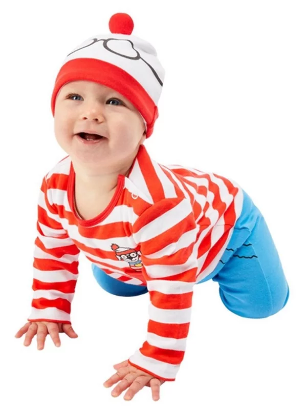 Smiffys Déguisement Bébé Où Est Charlie ? Rouge Et Blanc, Combinaison Et Bonnet – Image 2