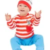 Smiffys Déguisement Bébé Où Est Charlie ? Rouge Et Blanc, Combinaison Et Bonnet