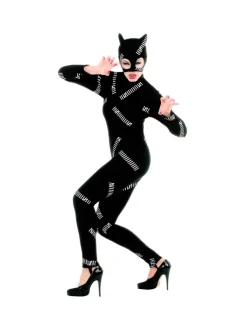 WIDMANN Déguisement Cat Girl, Noir (combinaison Et Masque)