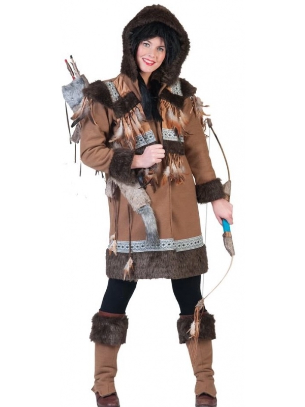 DĂ©guisement Chasseur Esquimau Homme (manteau Avec Capuche Et Surbottes) â Image 2