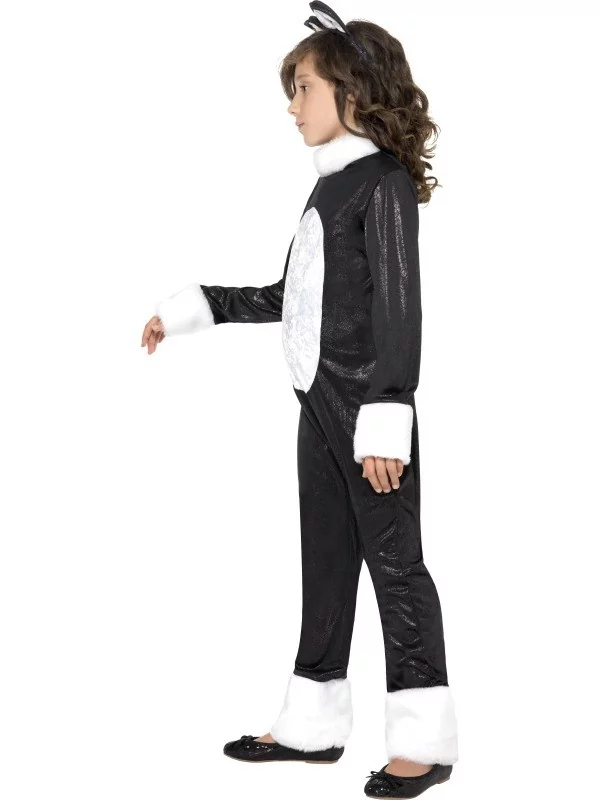 Smiffys Déguisement Chat Noir Et Blanc (combinaison Pantalon, Queue Et Serre-tête) – Image 2