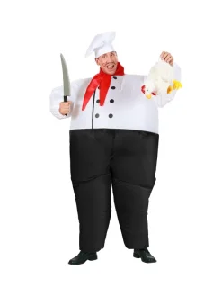 WIDMANN Déguisement Chef Cuisiner Gonflable Avec Toque Et Foulard