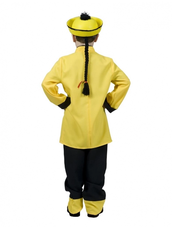 Déguisement Chinois Garçon Jaune Et Noir – Image 2