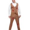 Smiffys Déguisement Clyde Fugueur Zombie, Marron (Gilet, Pantalon, Chapeau Et Pistolet)