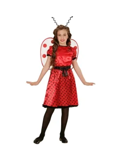 WIDMANN Déguisement Coccinelle Fille Rouge Et Noir (robe, Jupon, Ceinture Avec Noeud, Ailes, Antennes)