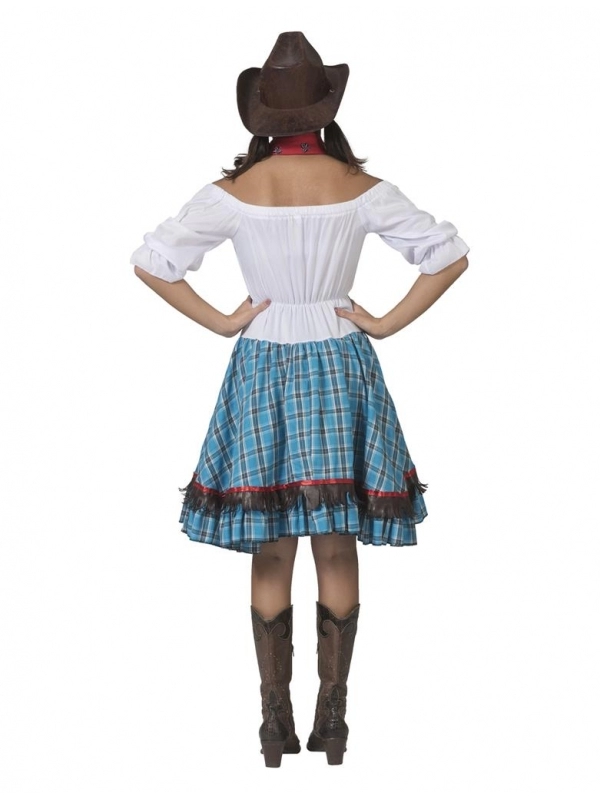 Déguisement Cowgirl Femme Avec Robe Sexy à Carreaux – Image 3