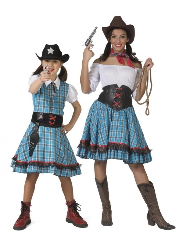 Déguisement Cowgirl Femme Avec Robe Sexy à Carreaux – Image 5