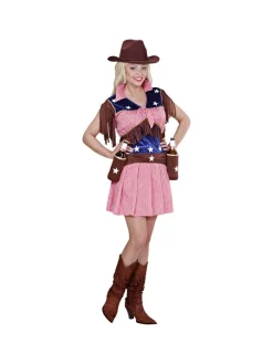 WIDMANN Déguisement Cowgirl Femme (robe, Ceinture Avec Gaine)