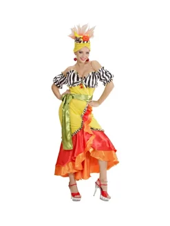 WIDMANN Déguisement Danseuse De Samba (robe Et Coiffe Fruits)