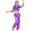 WIDMANN Déguisement Danseuse Orientale Fille, Violet (chemise, Pantalon, Ceinture, Coiffe Avec Voile)