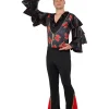Smiffys Déguisement De Flamenco Pour Homme, Noir Et Rouge (chemise Et Pantalon)