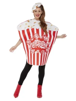 Smiffys Déguisement De Popcorn (tabard Et Chapeau- Adulte)