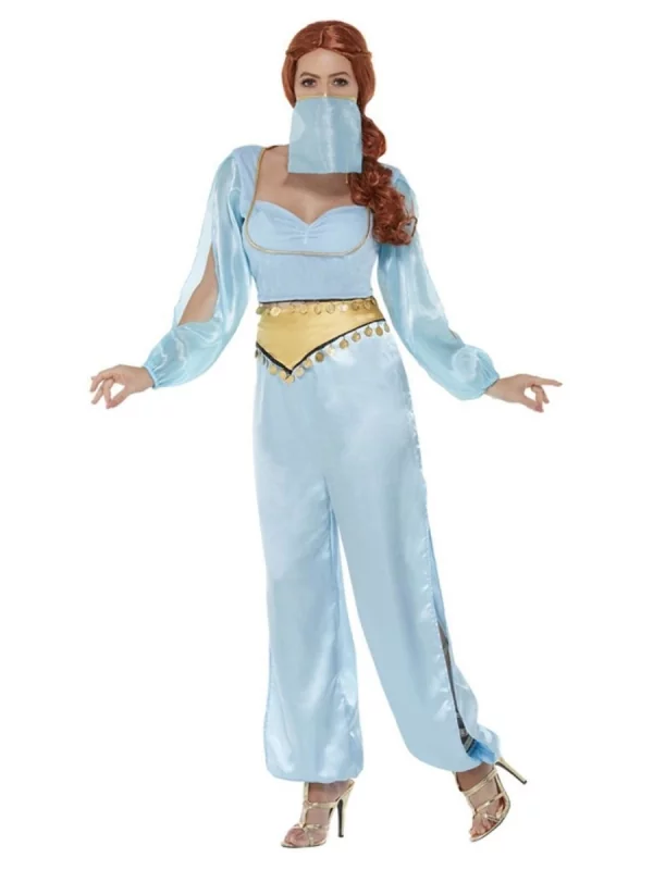 Smiffys Déguisement De Princesse Arabe, Bleu Ciel (Haut, Pantalon Et Masque) – Image 2