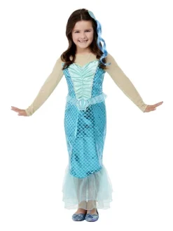 Smiffys Déguisement De Sirène, Bleu (Robe Et Mèches Pour Cheveux)