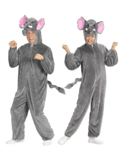 WIDMANN Déguisement Eléphant Gris, Adulte (combinaison à Capuche Avec Masque)