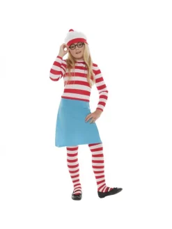 Smiffys Déguisement Enfant Wenda Où Est Charlie ? (bonnet, Haut, Jupe, Lunettes Et Collants)