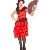 WIDMANN Déguisement Espagnol Fille (robe & Fleur Cheveux)
