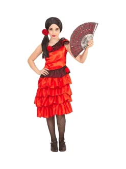 WIDMANN Déguisement Espagnol Fille (robe & Fleur Cheveux)